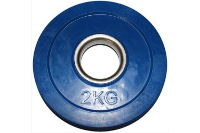 Rubber Coated Plate 2kg - Blue