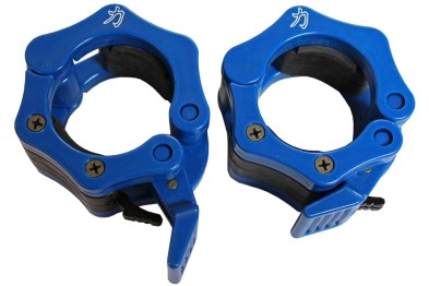 Olympic Flip Lock Collars - 1 pair - blue